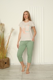 Пижама для женщин (футболка с бриджами) 82534
