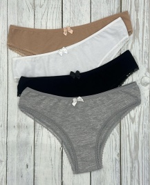 Трусы для женщин (бразилиана/молодежные/однотонные) 91254