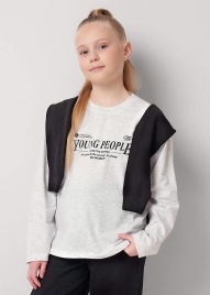 CLE 867357/13кдп_п Лонгслив для девочки