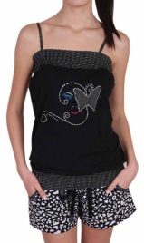 Пижамы для женщин с шортами (узкие бретельки/вискоза) 92072