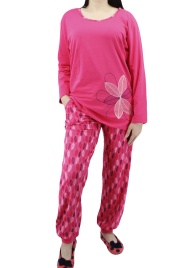Пижамы для женщин большой размер (с брюками/длинный рукав) 50000