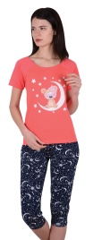 Пижамы для женщин с бриджами (короткий рукав) 82403