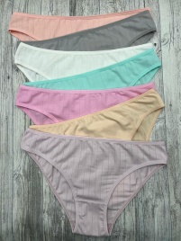 Трусы в рубчик для женщин 7 шт (молодежные) 713183