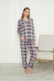 Пижама для женщин  (длинный рукав с брюками) 96694