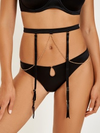 Трусы в наборе с поясом для чулок Melia черный