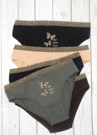 Трусы для женщин (молодежные/аппликация) 113716