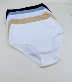 Трусы в рубчик для женщин (большой размер/однотонные) 110243-45