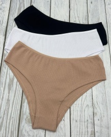 Шорты в рубчик для женщин (молодежные/однотонные) 114525-1