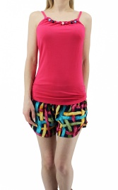 Пижамы для женщин с шортами (узкие бретельки/вискоза) 92110