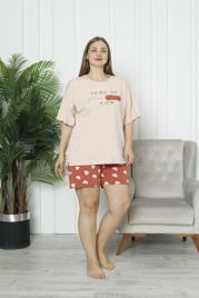Пижама для женщин средний размер (футболка с шортами) 28028