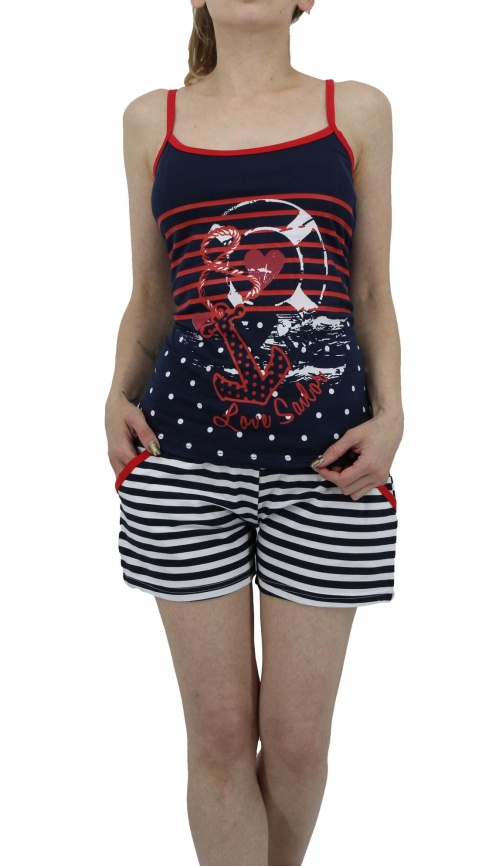 Пижамы для женщин с шортами (узкие бретельки) 10251 фото 2