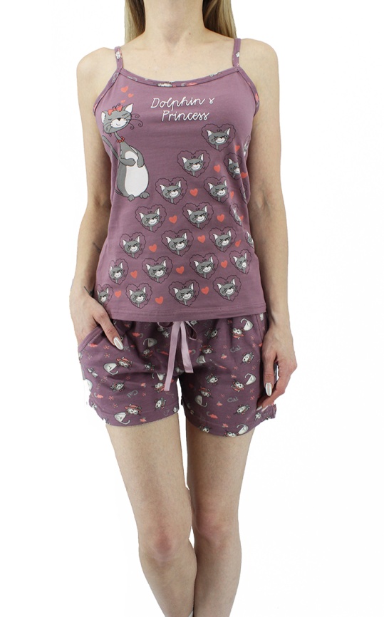 Пижамы для женщин с шортами (узкие бретельки) 80391 фото 1