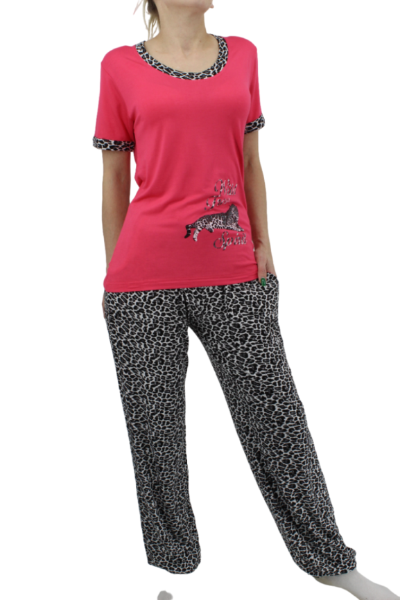Пижамы для женщин с брюками (короткий рукав/вискоза) 12318 фото 1