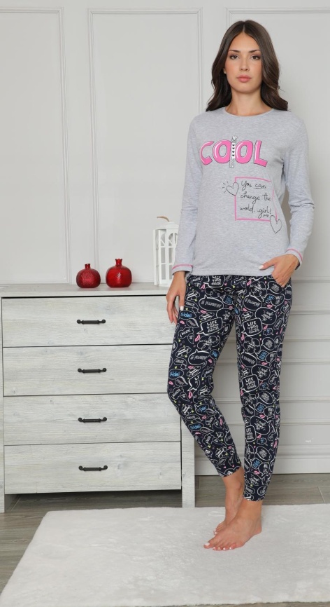 Пижамы для женщин с брюками ( длинный рукав) 96486 фото 1