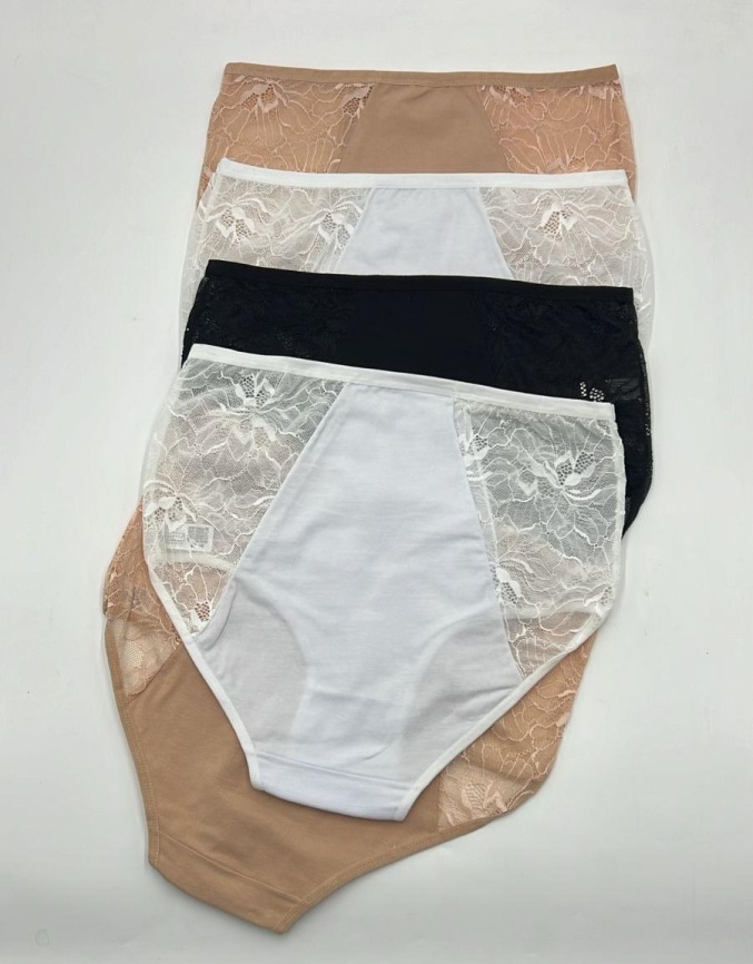 Трусы для женщин (большой размер/кружевные/однотонные) 10151-1 фото 2