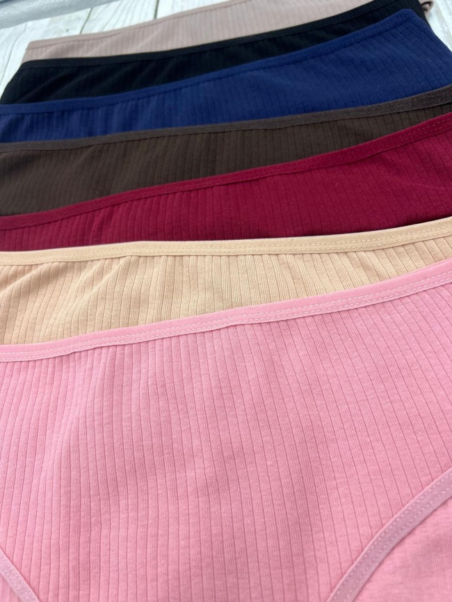 Трусы в рубчик для женщин 7 шт (средний размер) 724138 фото 3