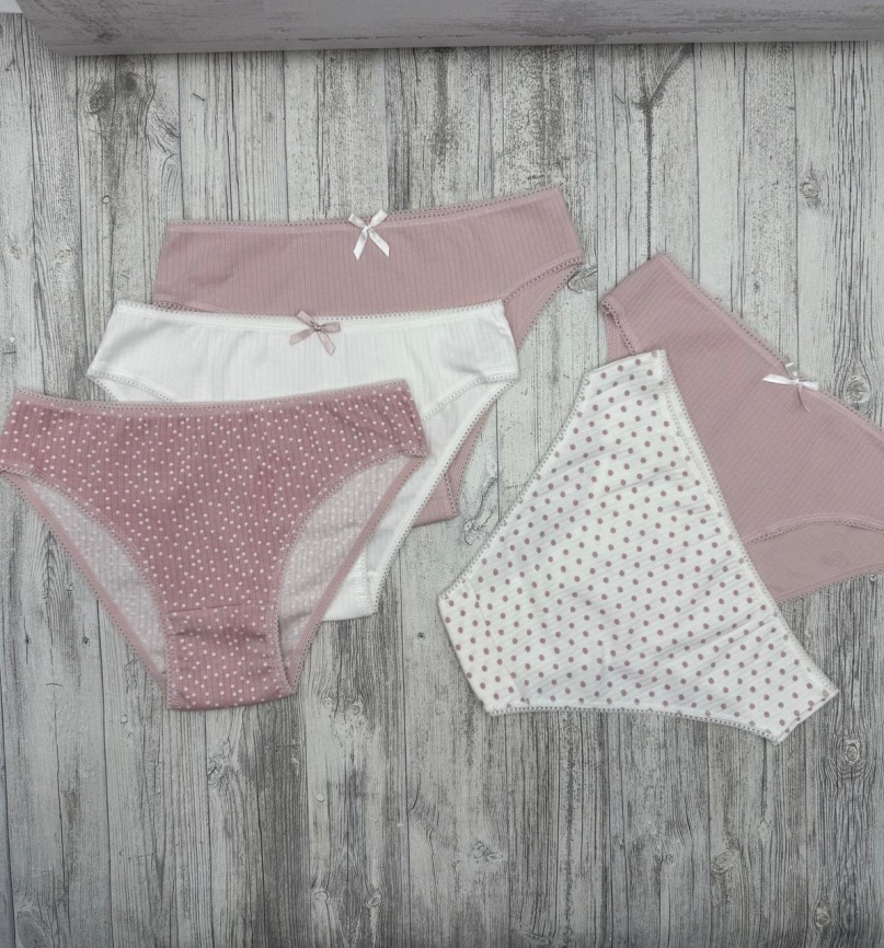 Трусы в рубчик для женщин (молодежные/цветные) 113284 фото 3