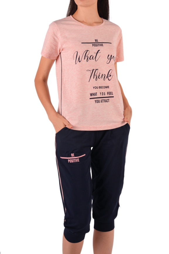 Пижамы для женщин с бриджами ( с футболкой ) 82492 фото 1
