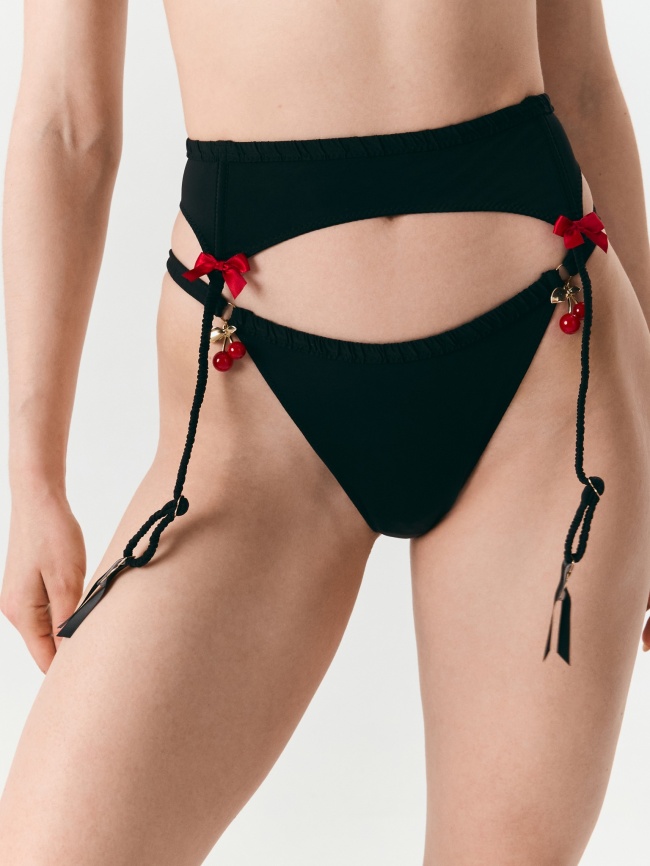 Трусы в наборе с поясом для чулок Bless черный фото 2
