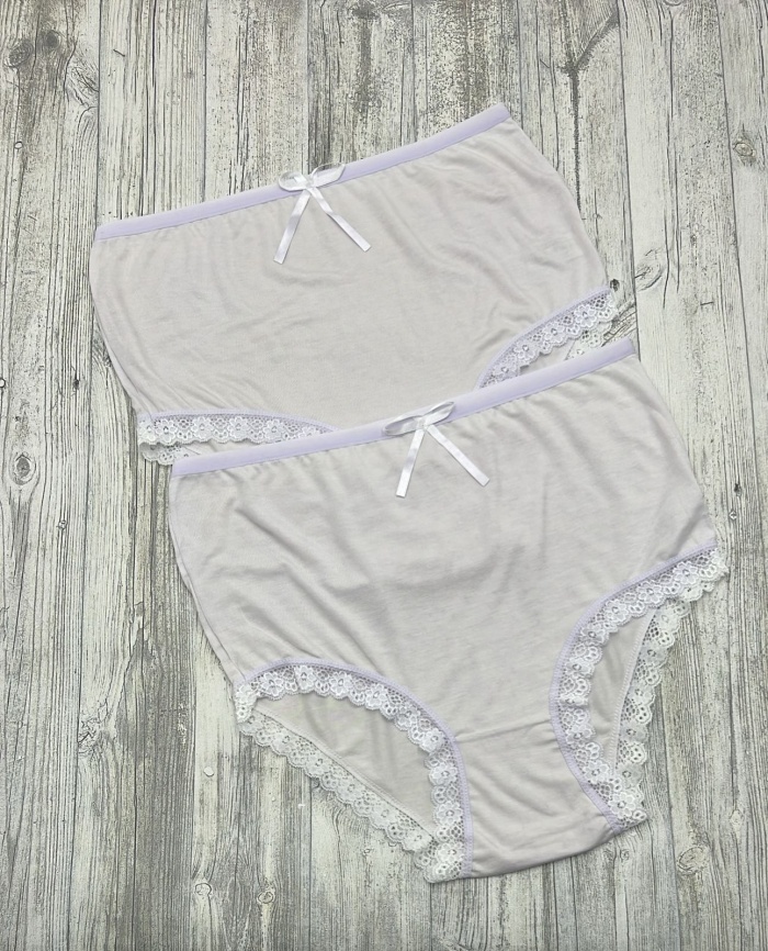 Трусы бамбук для женщин( большой размер/однотонные) 10302 фото 1