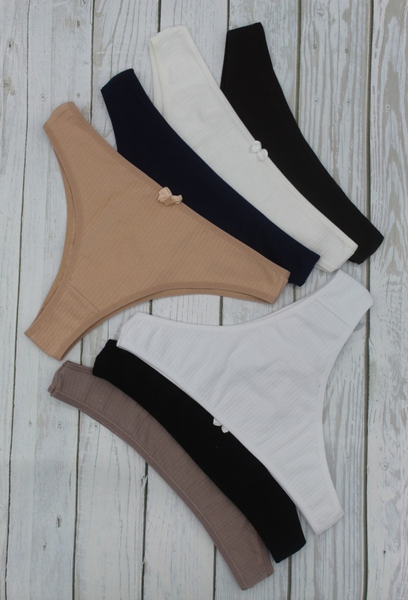 Бразилиана в рубчик для женщин 7 шт (молодежные) 792139 фото 1