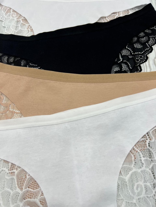 Трусы бесшовные для женщин (молодежные/кружевные) 83010-1 фото 3