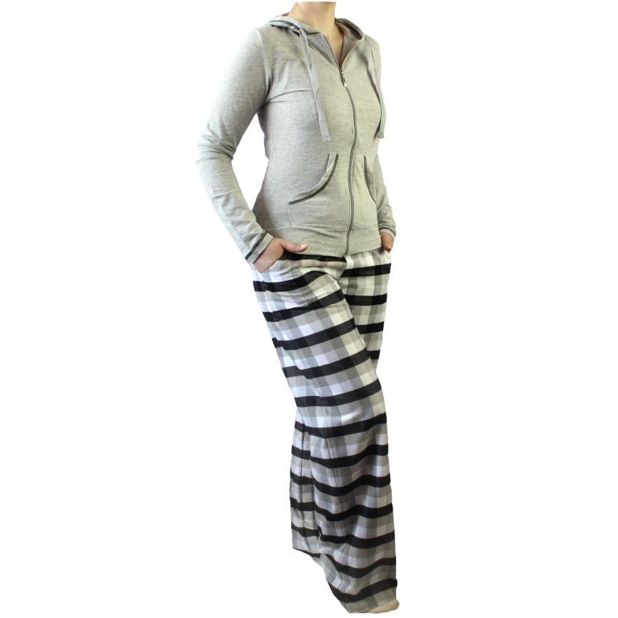 Пижамы для женщин с брюками (длинный рукав/с молнией/с капюшоном) 88058 фото 4