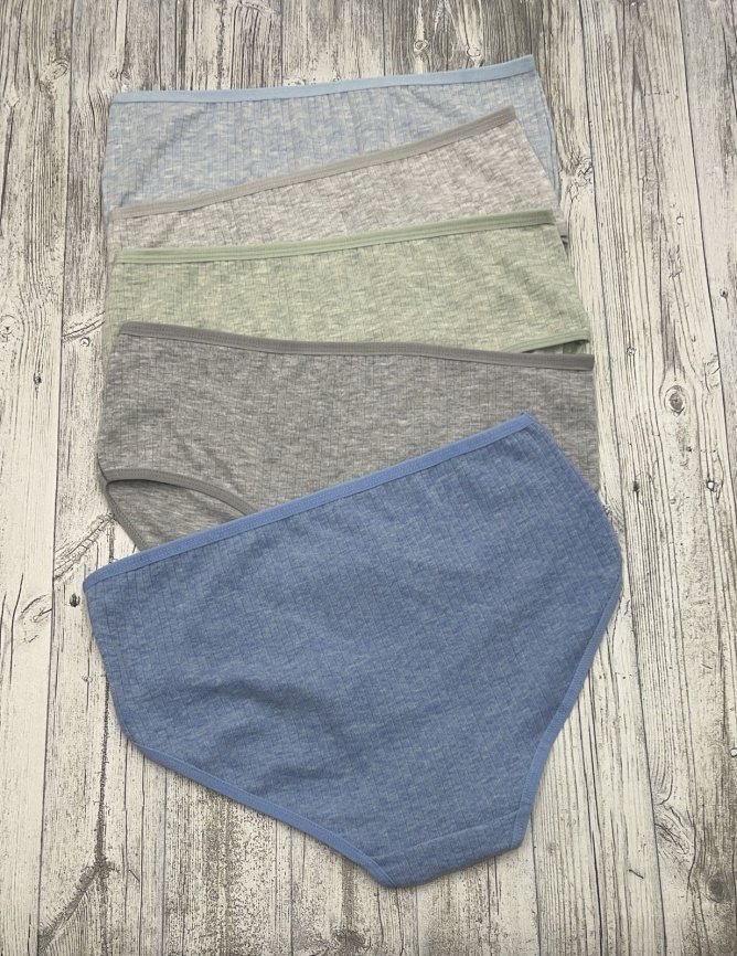 Трусы в рубчик для женщин ( средний размер/однотонные) 125243-86 фото 3