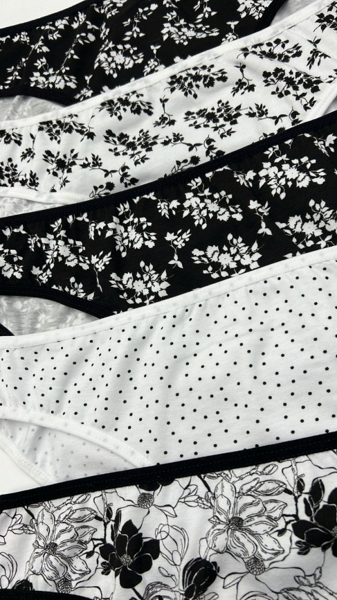 Трусы для женщин 5 шт (молодежные/аппликация) 17700 фото 3