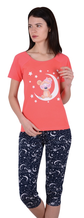 Пижамы для женщин с бриджами (короткий рукав) 82403 фото 1