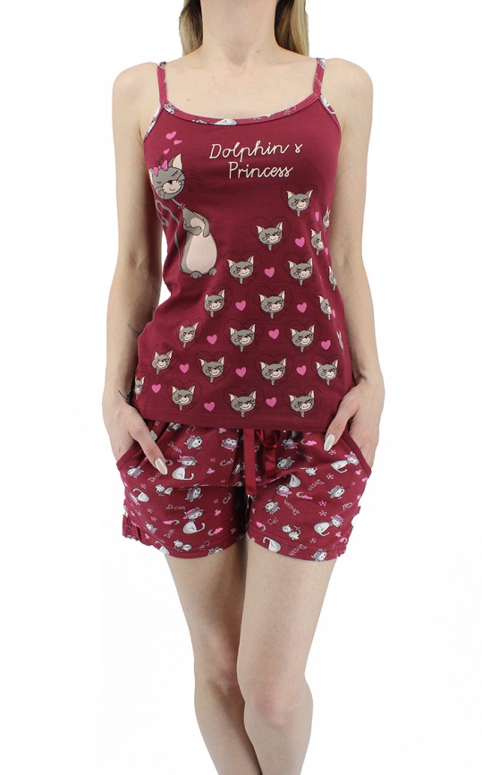 Пижамы для женщин с шортами (узкие бретельки) 80391 фото 2