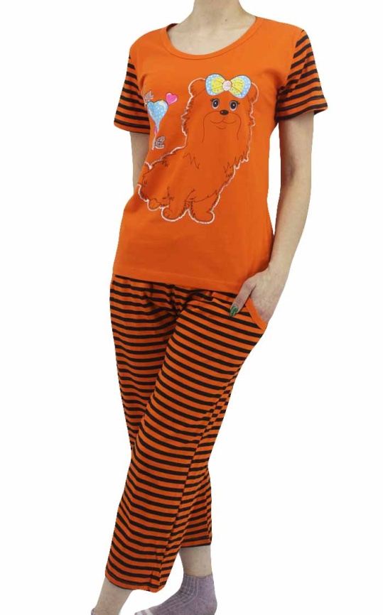 Пижамы для женщин с бриджами ( короткий рукав) 82064 фото 2