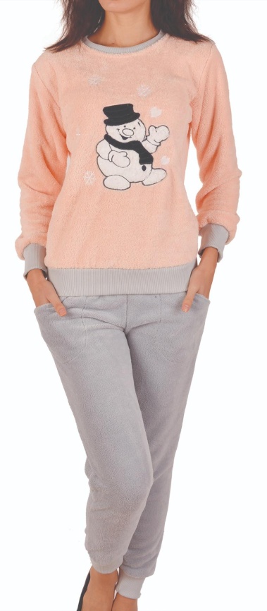 Пижамы для женщин с брюками ( длинный рукав/махро) 94072 фото 2