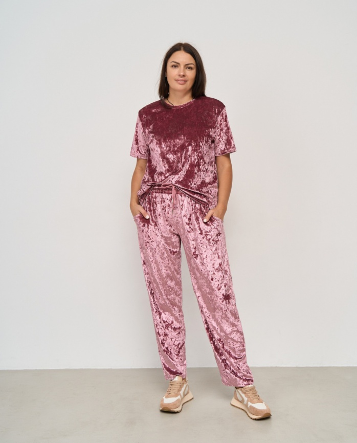 Пижама для женщин большой размер (короткий рукав с брюками) 87908 фото 3