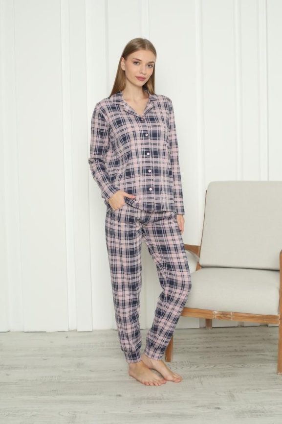 Пижама для женщин  (длинный рукав с брюками) 96694 фото 1