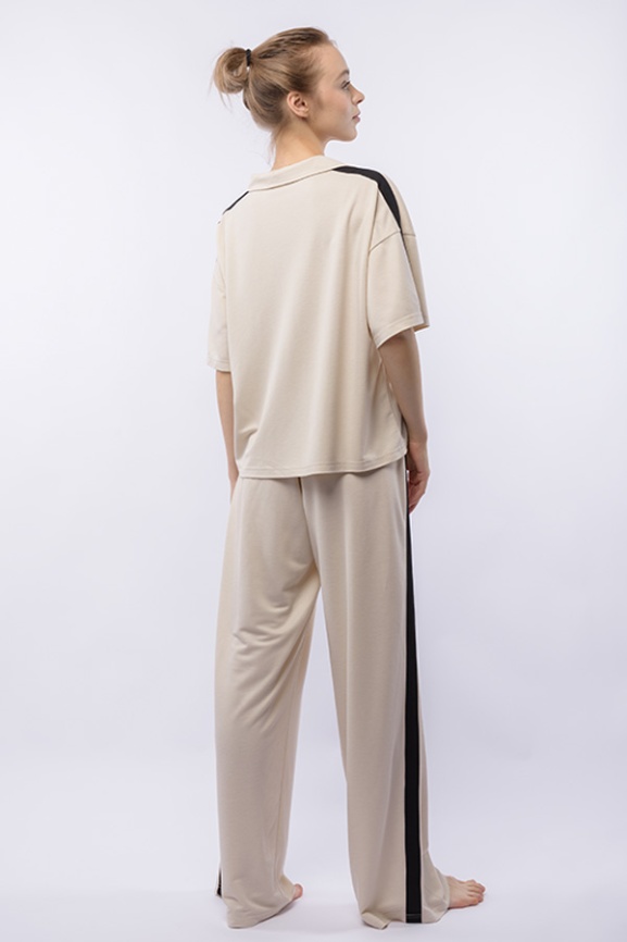 Комплект жен. (блузка и брюки) Sanda молочный Pajamas, 0120243094 фото 3