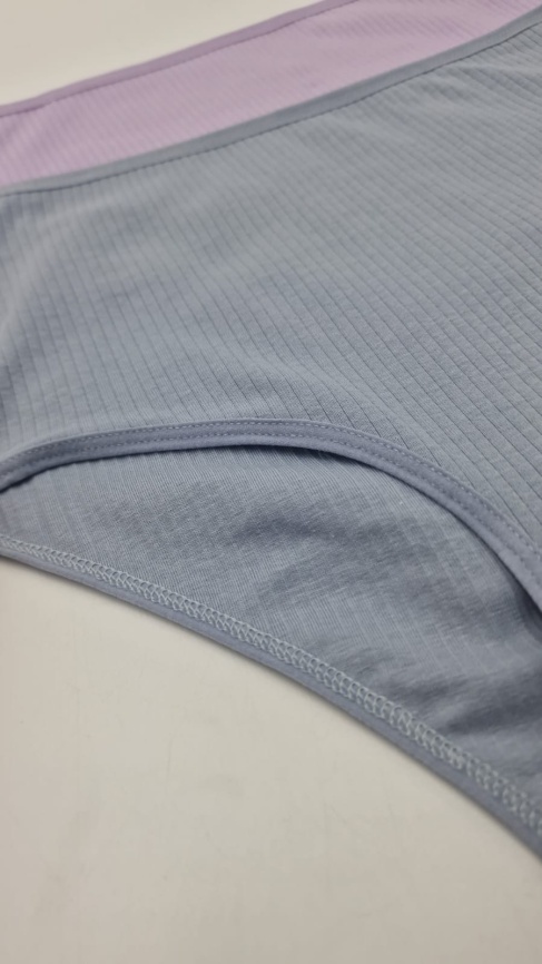 Трусы в рубчик для женщин (большой размер/цветные) 10043-2 фото 3