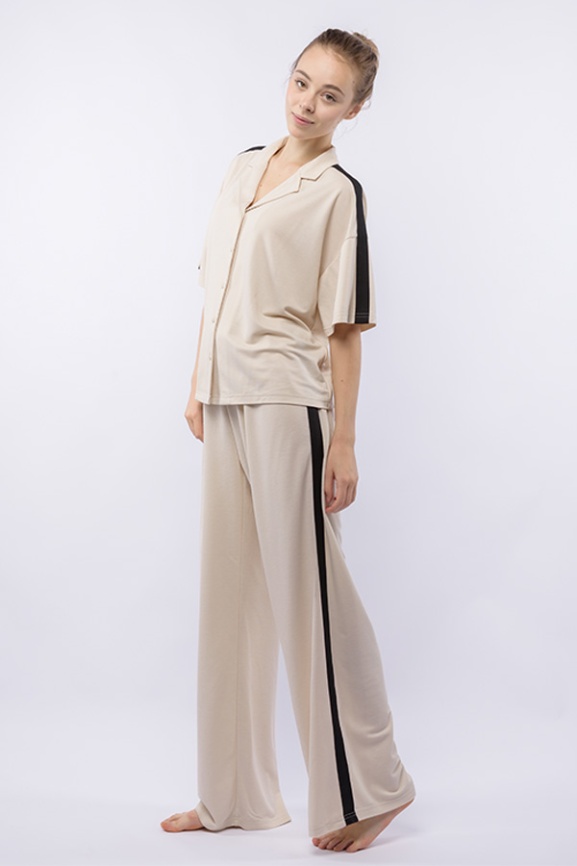 Комплект жен. (блузка и брюки) Sanda молочный Pajamas, 0120243094 фото 2