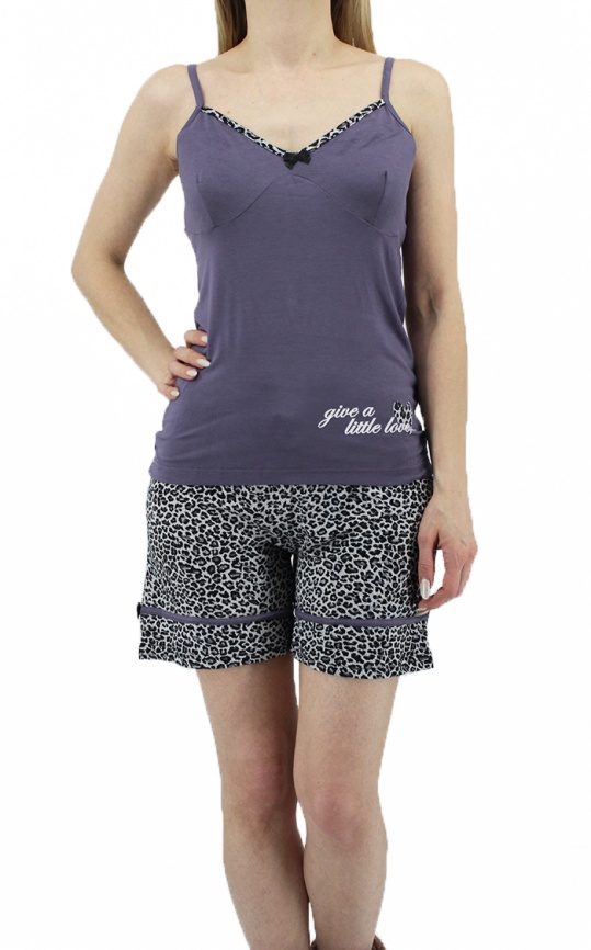 Пижамы для женщин с шортами (узкие бретельки/вискоза) 156006 фото 2