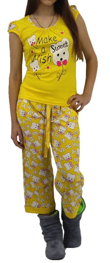 Пижамы для женщин с бриджами (короткий рукав) 82010 фото 1