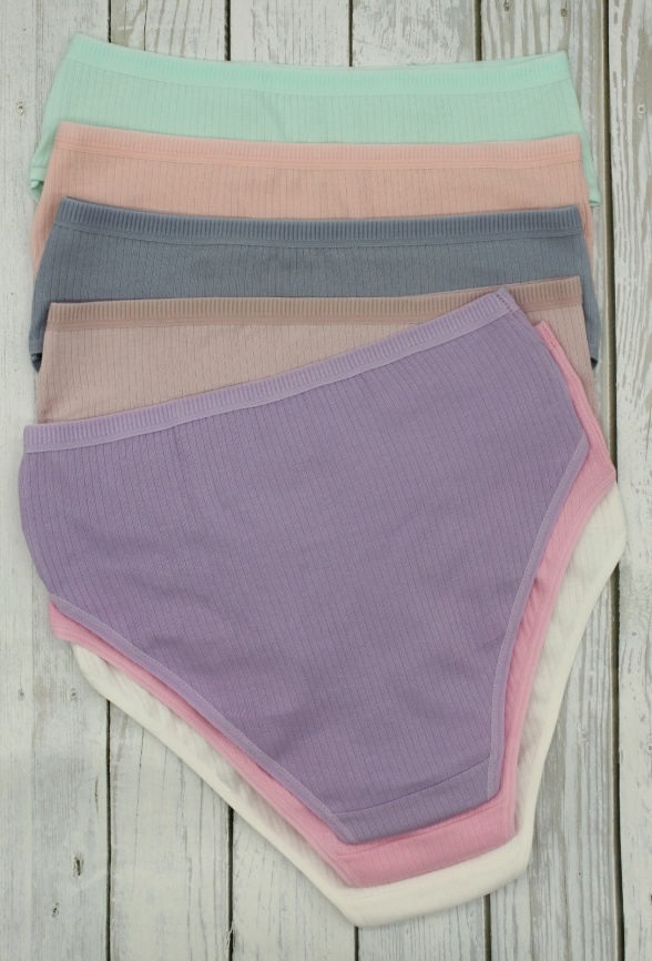 Трусы в рубчик для женщин 7 шт (средний размер) 724128 фото 1