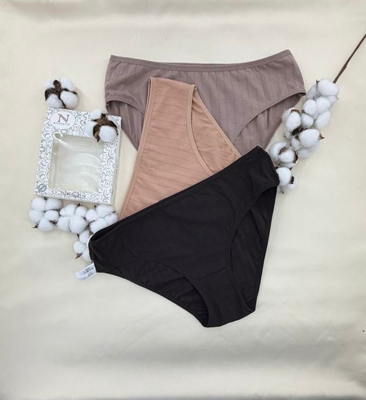 Трусы для женщин 3 шт ( средний размер/однотонные)324300 фото 2