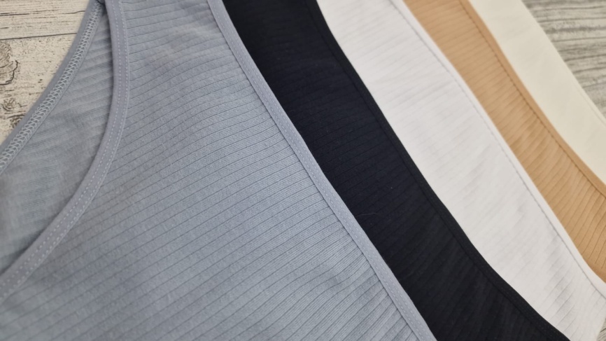 Трусы в рубчик для женщин (молодежные/однотонные) 113243-45 фото 3