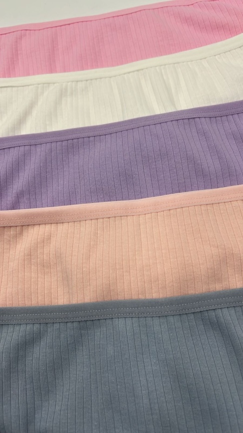 Трусы в рубчик для женщин ( средний размер/однотонные) 124243-2 фото 3