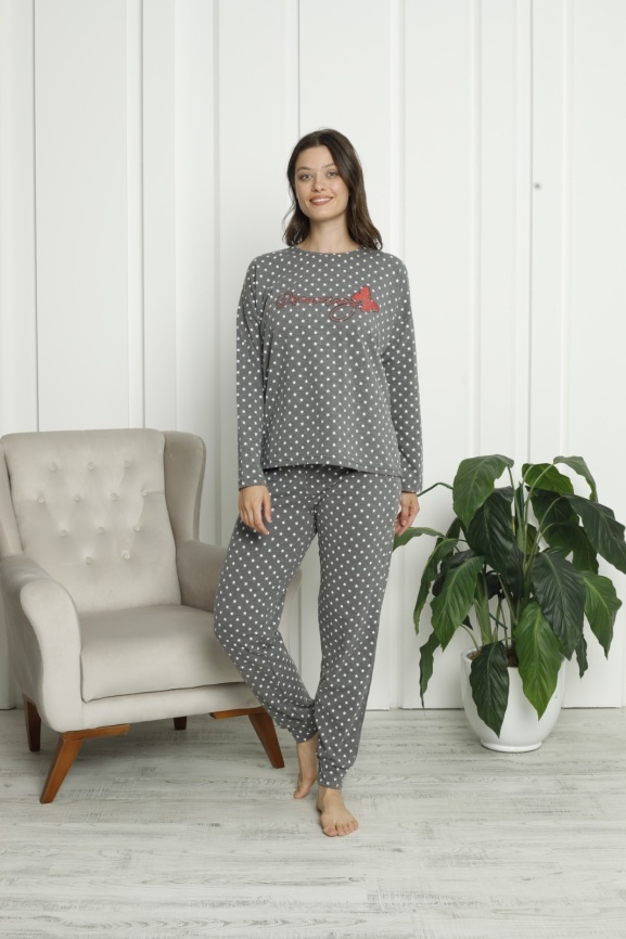 Пижама для женщин  (длинный рукав с брюками) 96666 фото 1