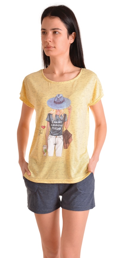 Пижамы для женщин с шортами ( с футболкой/вискоза) 90337 фото 1