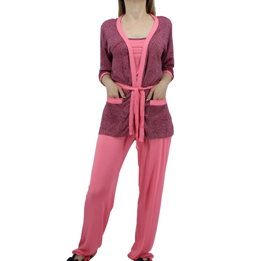 Пижамы для женщин с брюками (узкие бретельки/с халатом) 12300 фото 1