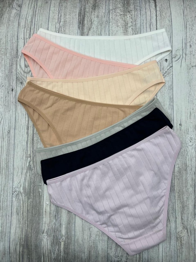 Трусы в рубчик для женщин 7 шт (молодежные) 713180 фото 3