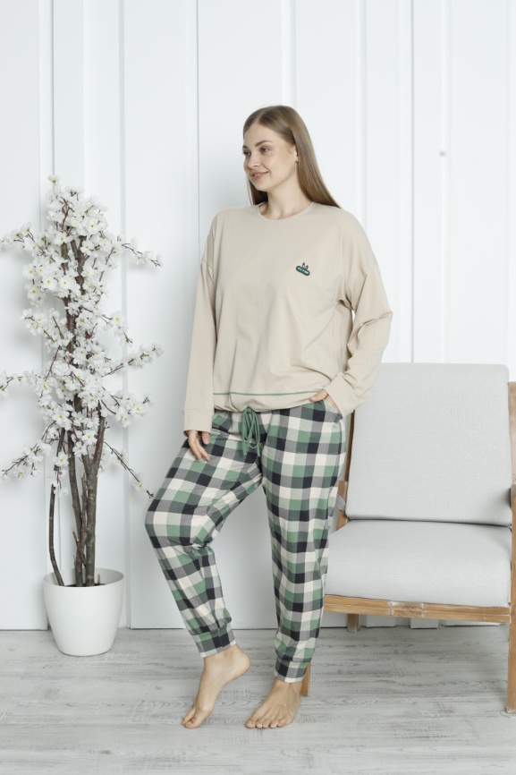 Пижама для женщин большой размер (футболка с брюками) 20050 фото 2