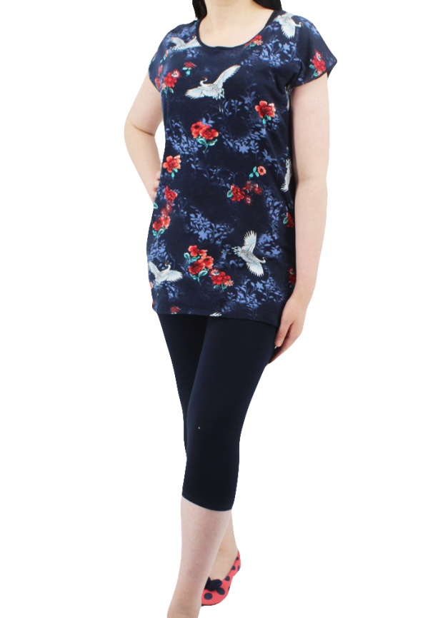 Пижамы для женщин большой размер (с лосинами/короткий рукав) 84158 фото 1